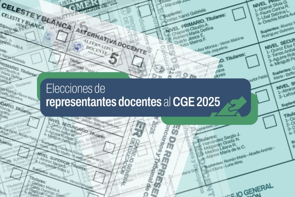 Con la incorporación de la Boleta Única Papel se desarrollarán las elecciones de representantes docentes en el CGE