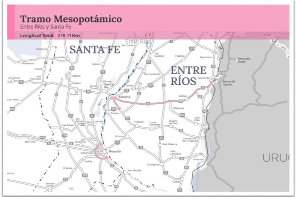 Frigerio celebró la licitación de la concesión de las rutas 18 y 12 en Entre Ríos