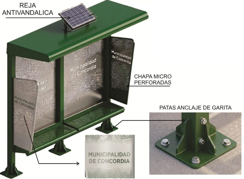 Modernización del transporte: licitan la instalación de 30 refugios urbanos sustentables en Concordia